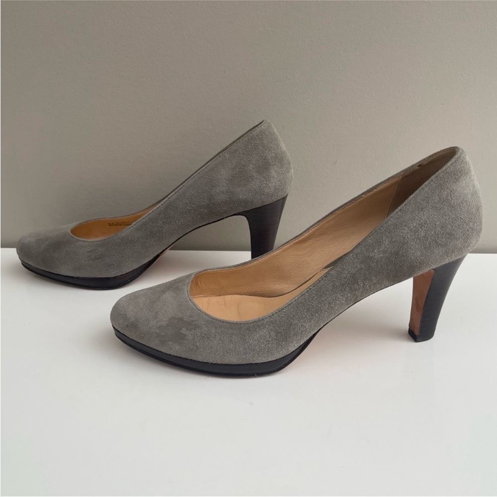 COLE HAAN Grey Suede Pumps Heels